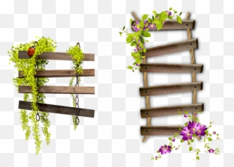 Download Flower Garden Hour Spooky Frame Bench Ladder Hq Png - Ladder,Ladder Png