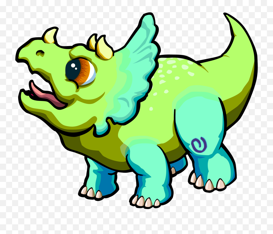 Brightly - Colored Triceratops Walking Clipart Free Download Dinosaur Png,Triceratops Png