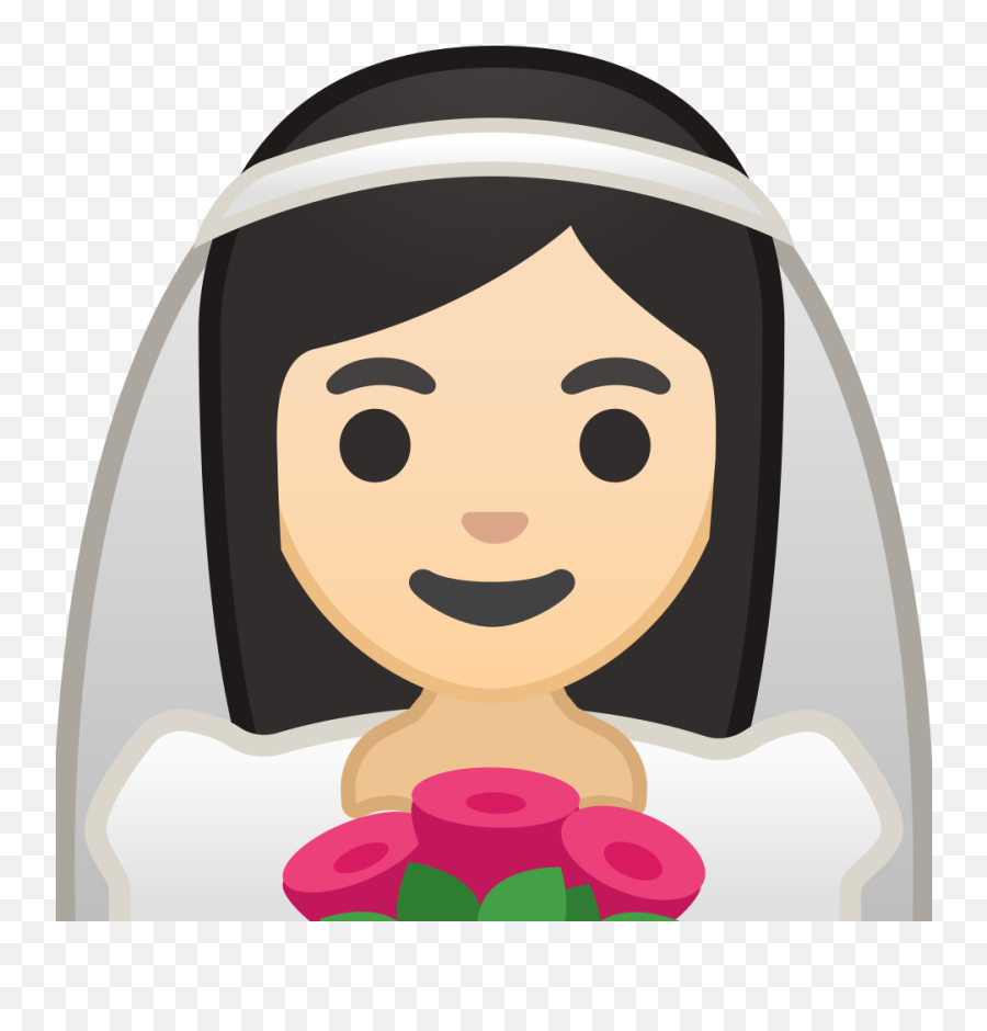 Bride With Veil Light Skin Tone Icon Noto Emoji People - Bride Emoji Png,Bride Png