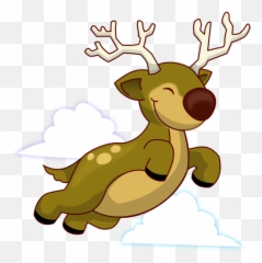 Rudolph Reindeer Santa Claus Wildlife Antler For Christmas Png