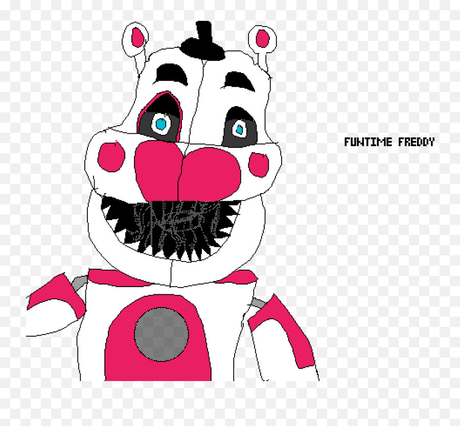 Pixilart Funtime Freddy By Missfnaf Dot Png Funtime Freddy Transparent Free Transparent Png