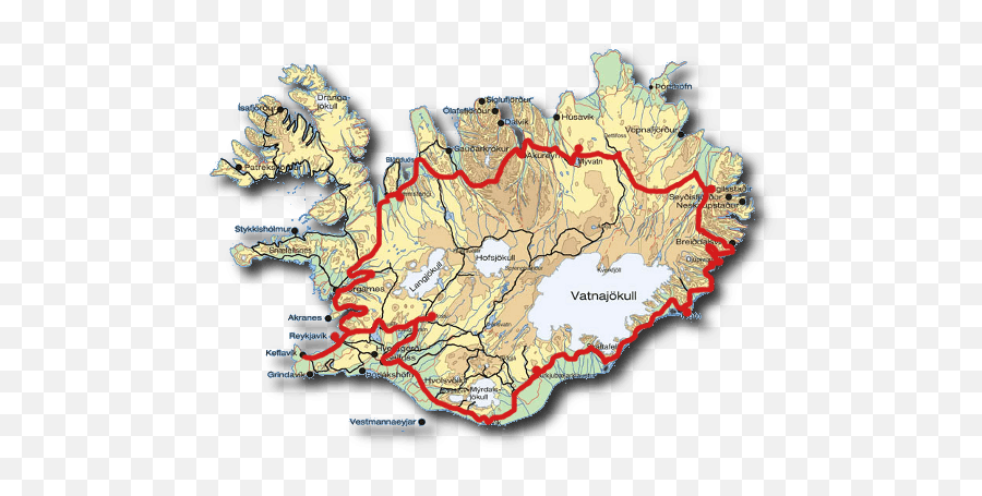 A Complete Guide To Car Rentals And Roads In Iceland Gu - Iceland Highway System Png,Avis Icon