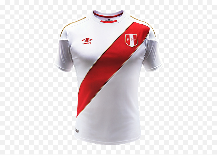 Peru 2018 Home Jersey From Umbro - Peru Football Shirt Png,Soccer Jersey Png