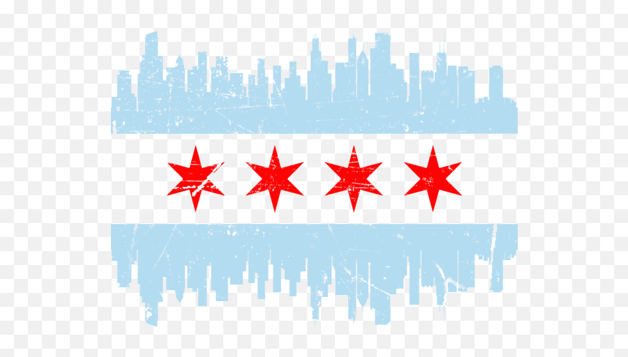 Chicago Flag Skyline Apparel Throw Png