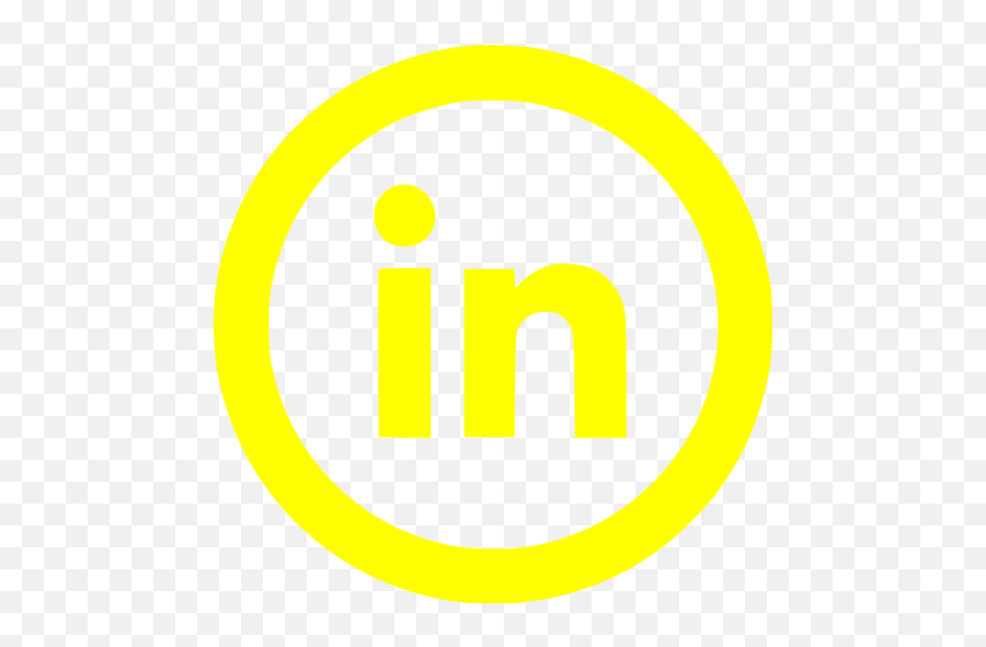 Yellow Linkedin 5 Icon - Free Yellow Site Logo Icons Charing Cross Tube Station Png,Linkedin Icon White Circle