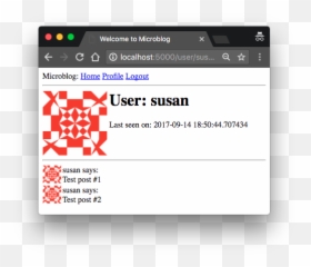 The Flask Mega - Tutorial Part VI Profile Page and Avatars User Pages Python png