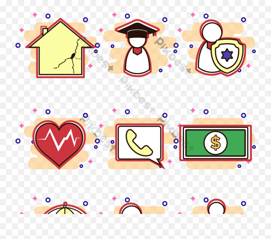 9 Insurance Icon Set Ai Free Download - Pikbest Girly Png,Fruit Icon Pack