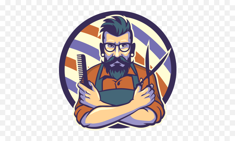 Printed Vinyl Chief Barber Shop Hipster Stickers Factory - Men Hair Salon Vector Png,Hair Icon Barber Shop