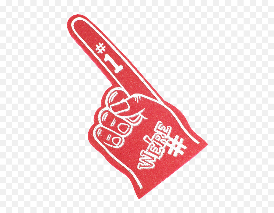 18 Weu0027re Number 1 Finger Team Color Cheerleading Foam Hand Pompom For Sports - Were Number 1 Png,Foam Finger Png