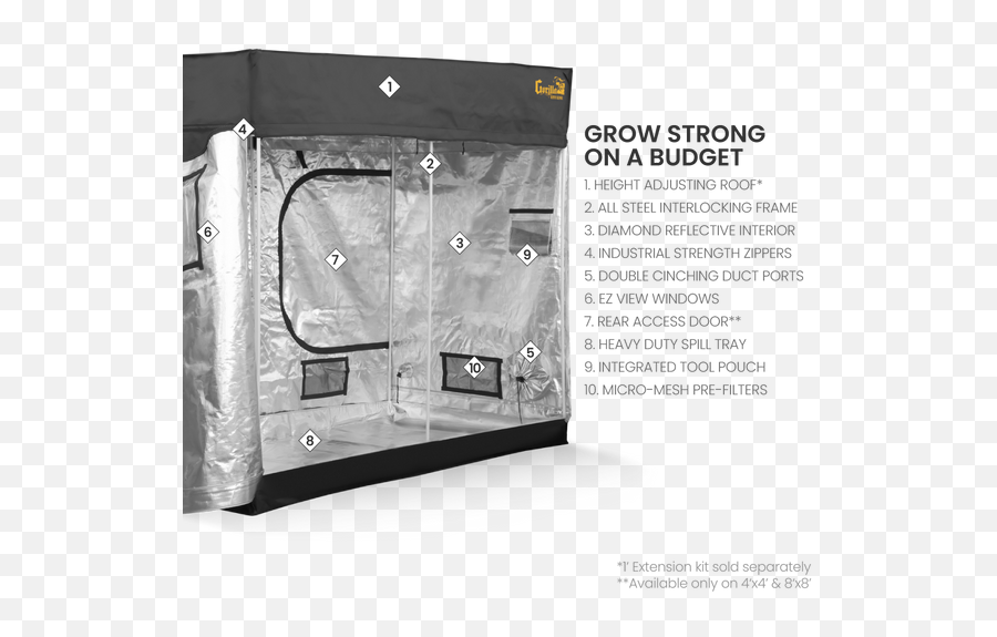 Gorilla Lite Line Indoor 2x25 Grow Tent - 4 X 8 Gorilla Grow Tent Png,Windows 7 Weather Icon