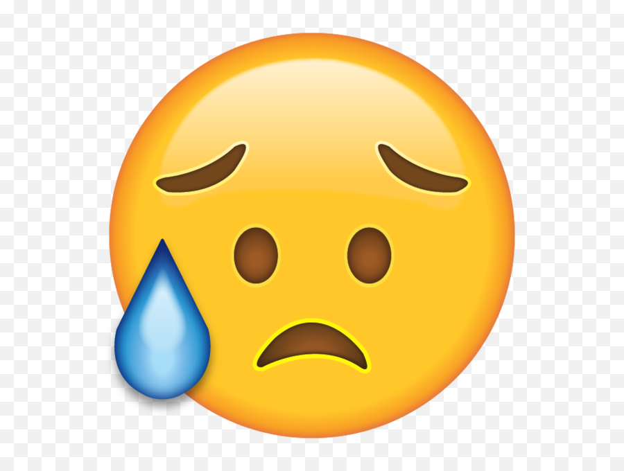 Download Crying Emoji Png - Disappointed But Relieved Emoji,Tear Emoji Png
