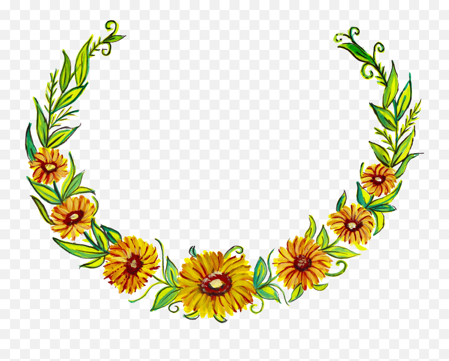 Flower Wreath Painting Transparent Png