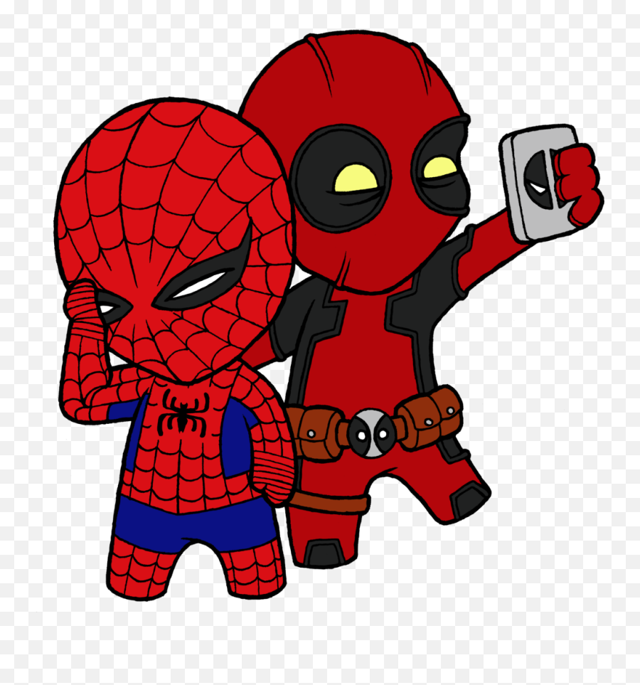 Baby Spiderman And Deadpool - Chibi Spiderman And Deadpool Png,Dead Pool Png