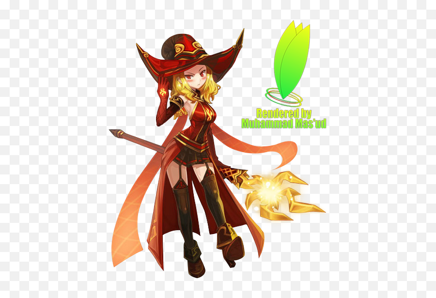 Fire Mage Female Lost Saga Character - Cartoon Png,Mage Png