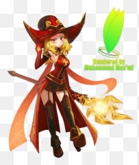 Fire Mage Female Lost Saga Character - Cartoon Png,Mage Png