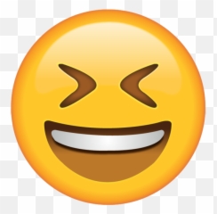 Smiling Face With Tightly Closed Eyes - Emojis png