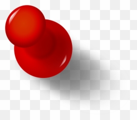 Drawing Pin Clip Art Portable Network - Transparent Red Png