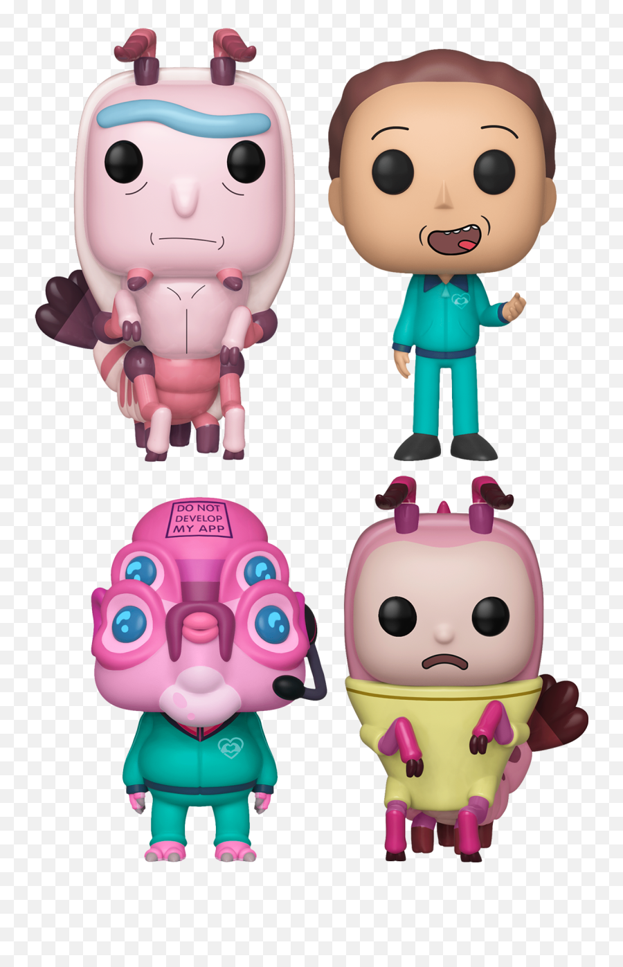 Funko Pop Rick And Morty - Throw Another Shrimp Bundle Set Of 4 2019 Nycc Exclusive Shrimp Rick And Morty Funko Pop Png,Rick And Morty Transparent