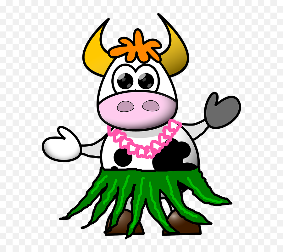 Cow Cartoon Skirt - Free Vector Graphic On Pixabay Cartoon Cow Png,Skirt Png