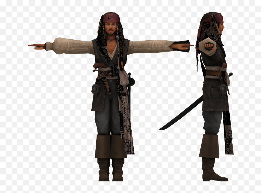 Playstation 2 - Kingdom Hearts 2 Jack Sparrow The Models Jack Sparrow Kingdom Hearts 2 Png,Jack Sparrow Png