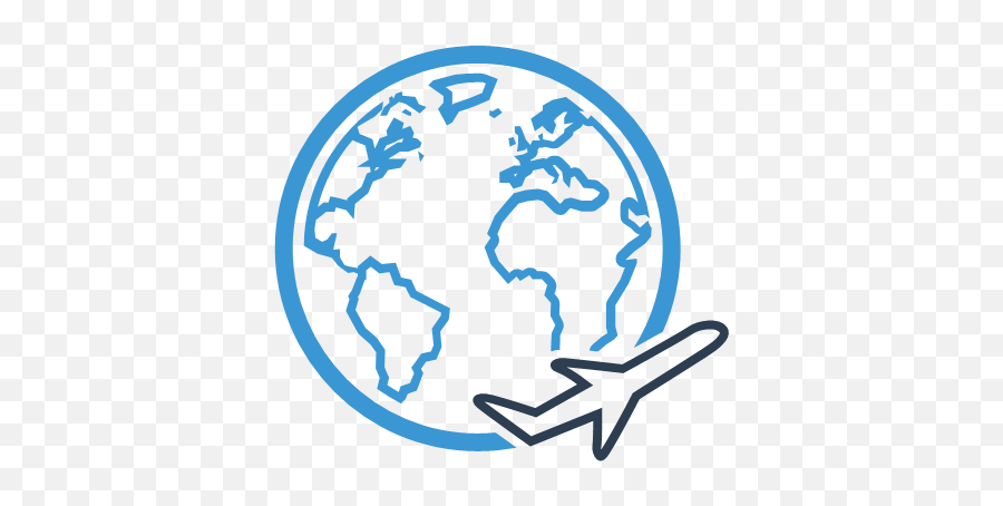 Airplane Earth Plane Planet Transport Travel Icon - Ikooni Png,Airplane Icon Png