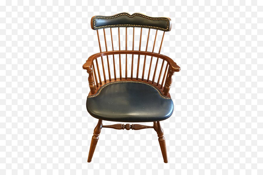 Download Leather Captains Chair With - Tell City Rocking Chair Windsor Png,Nail Head Png