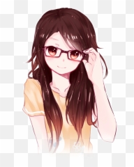 What Are The Lolis - Brunette Anime Girl With Glasses Png,Loli Png