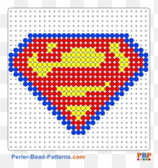 Superman Shield Bead Pattern And - Hama Patterns Printable png