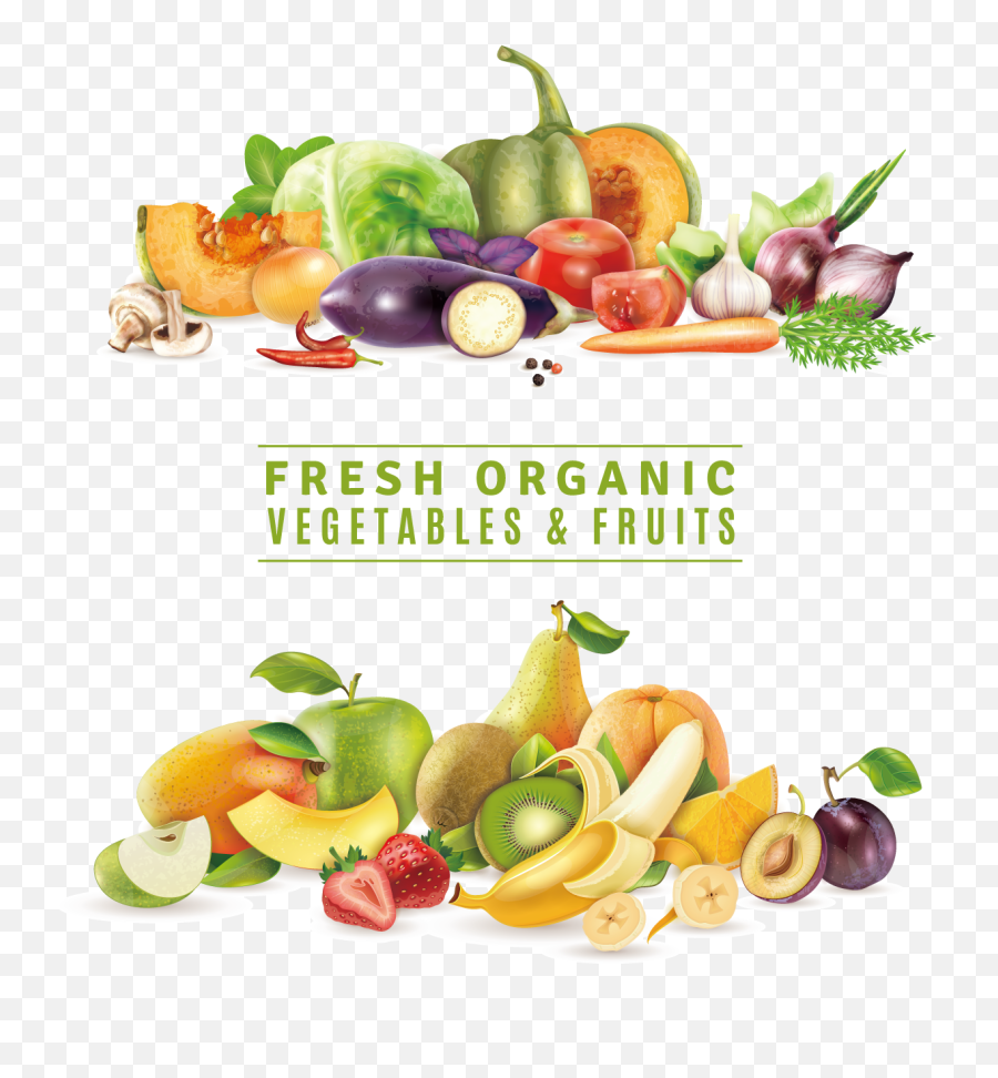 Juice Organic Food Vegetable Fruit - Fruits And Vegetables Illustration Png,Vegetables Png