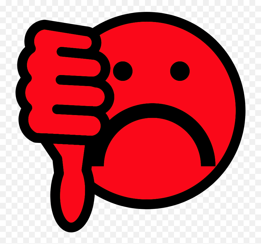 Red Thumbs Down Emoji Clipart - Thumbs Down Clip Art Png,Thumbs Down Emoji Png