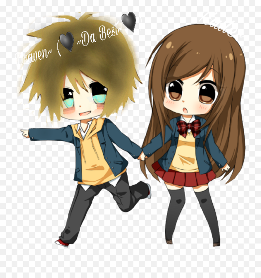 Cute Chibi Anime Couple Png Image