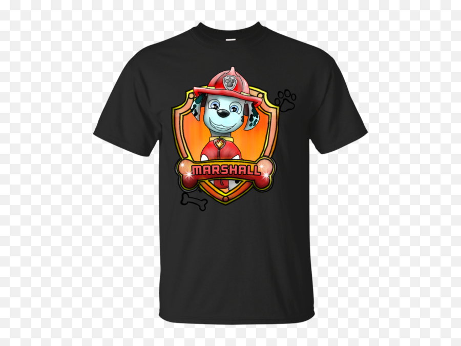 Firefighter - Marshall Paw Patrol T Shirt U0026 Hoodie Paw Patrol Marshall Black Shirt Png,Marshall Paw Patrol Png