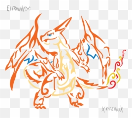 Collab Mega Charizard Y - Mega Charizard Y Tribal Png,Charizard Transparent