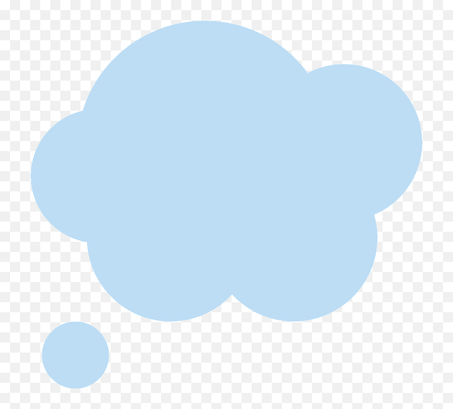 Thought Balloon Emoji Clipart Free Download Transparent - Balão De Pensamento Azul Png,Thought Balloon Png