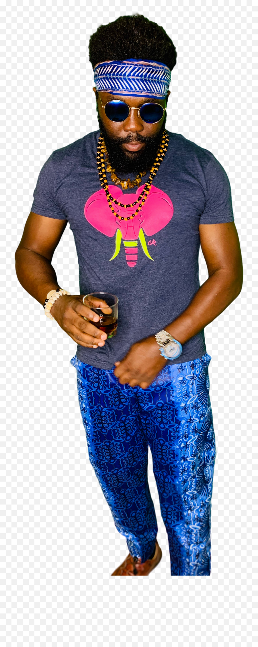 Summer King Afroartbeats Elephant Head Collection - Sweatpants Png,Elephant Head Png