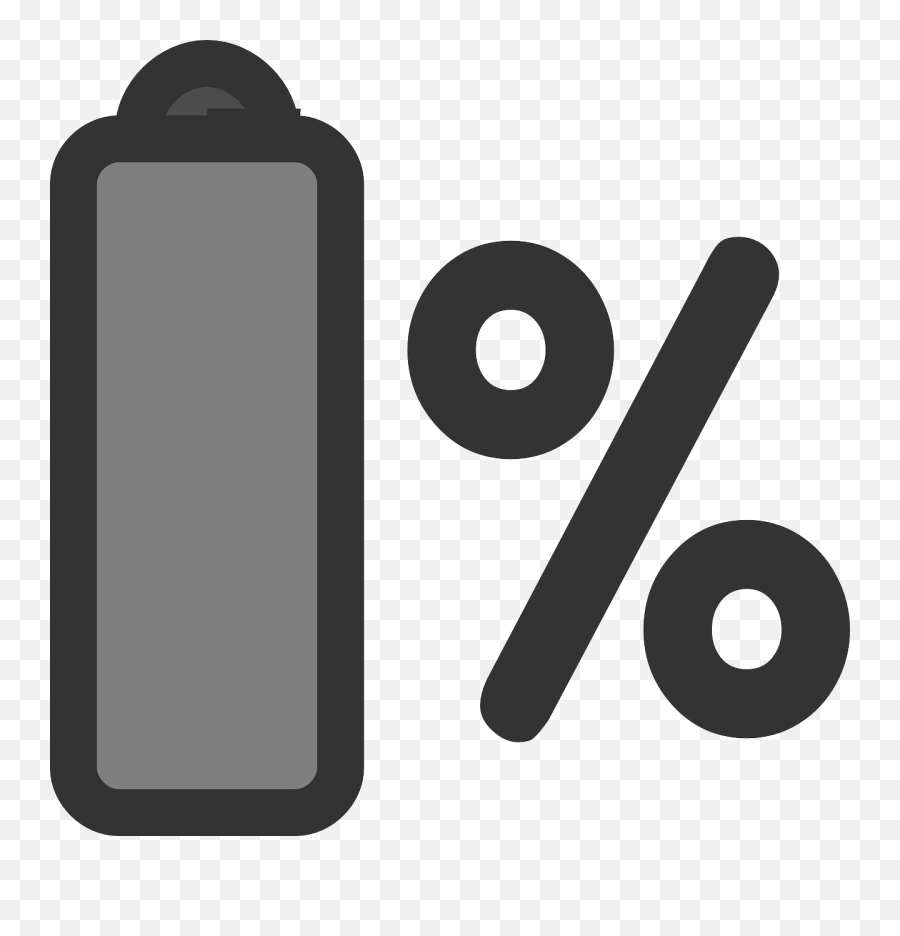 Phone Battery Percentage - Clip Art Library Battery Percentage Clipart Png,Car Battery Icon