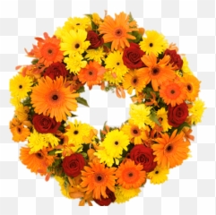 Bright Funeral Wreath Transparent Png - Flower Wreath,Funeral Png