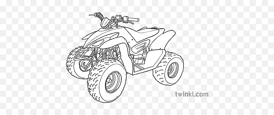 Quad Bike Blanco Y Negro 2 Illustration - Twinkl Quad Bike Black And White Png,Quad Bike Icon