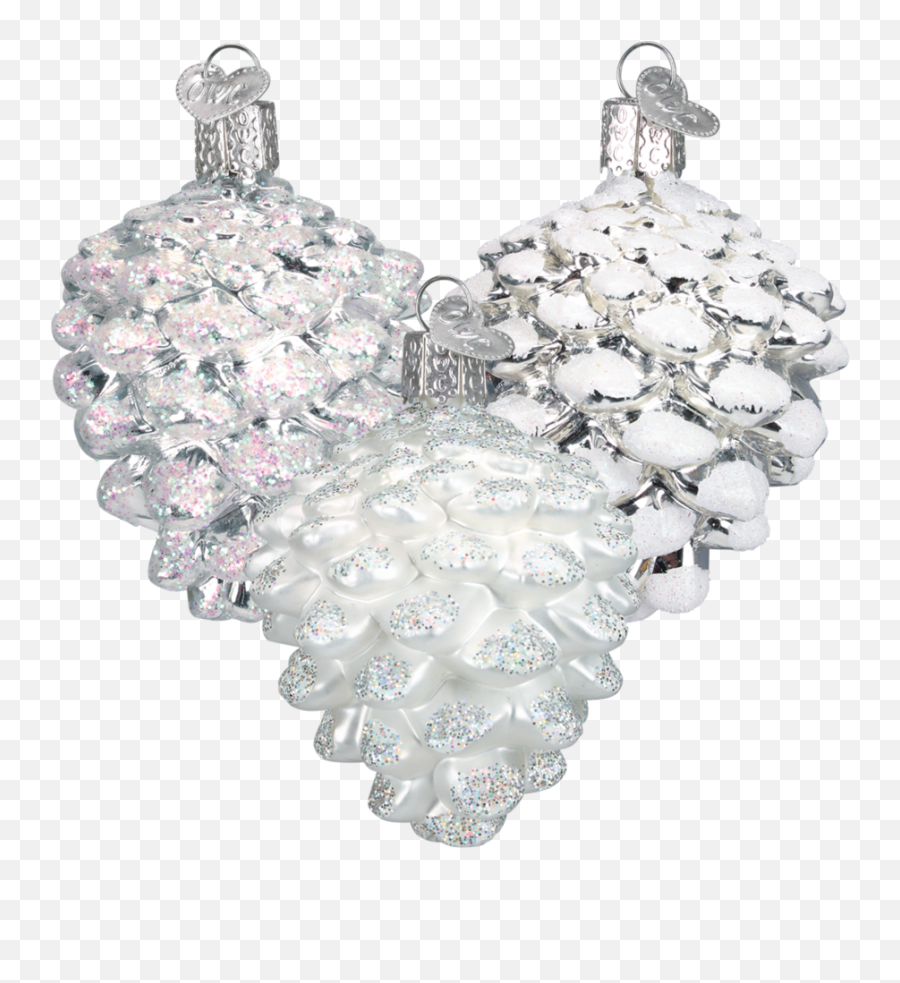 Silver Snowy Cone Ornament - Christmas Ornament Png,Snowy Trees Png