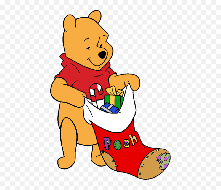 Winnie The Pooh Cartoon Christmas - Winnie The Pooh At Christmas Png,Pooh Png