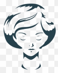 Woman Hair Bob Cut Face Detailed Silhouette Transparent Png - Design