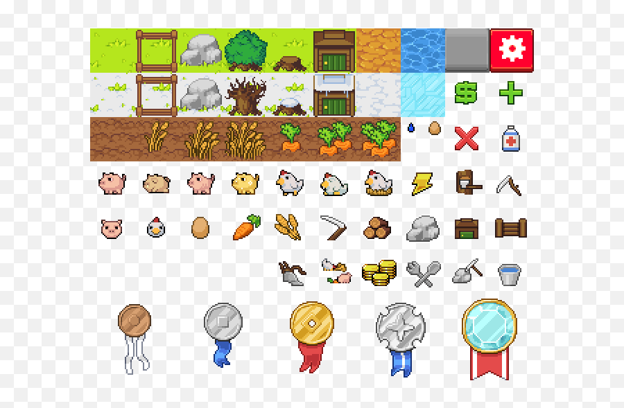 Critter Farm Tiles Icon Pixel Art Buddy Icons Forum - Farm Tiles Png,Get Buddy Icon