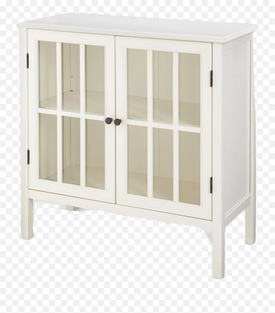 Threshold Windham 2 Door Accent Cabinet In Shell U2013 Eshopdirect - Glass Door Small White Cabinet Png,Child Climbing Cabinet Icon
