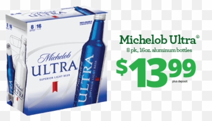 Michelob Ultra 8 Pack 16 Oz - Michelob Ultra 16 Oz Aluminum Bottle Png,Michelob Ultra Png