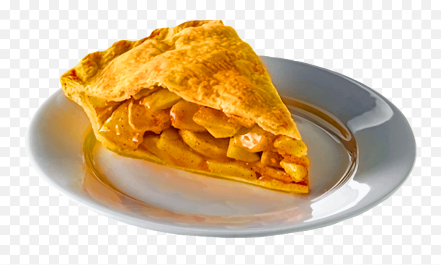 Apple Pie Slice Plate - Plates Of Food Transparent Background Png,Apple Pie Png