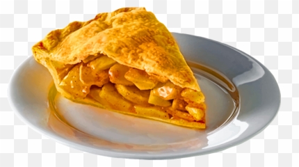 Apple Pie Slice Plate - Plates Of Food Transparent Background Png,Apple Pie Png