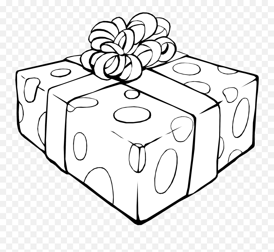 Birthday Gift Sketch - Gift Line Art Png,Birthday Present Png