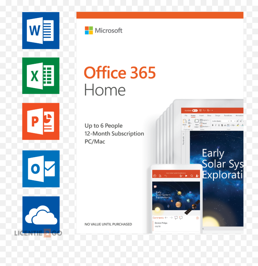 Microsoft Office 365 Home 6users 1year - Microsoft Office 365 Home 2019 Png,Microsoft Office Logo