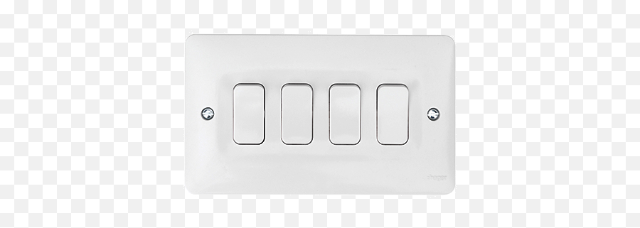 Hager Sollysta 10ax 4 Gang 2 Way Wall Switch Wmps42 - Parallel Png,Light Switch Png