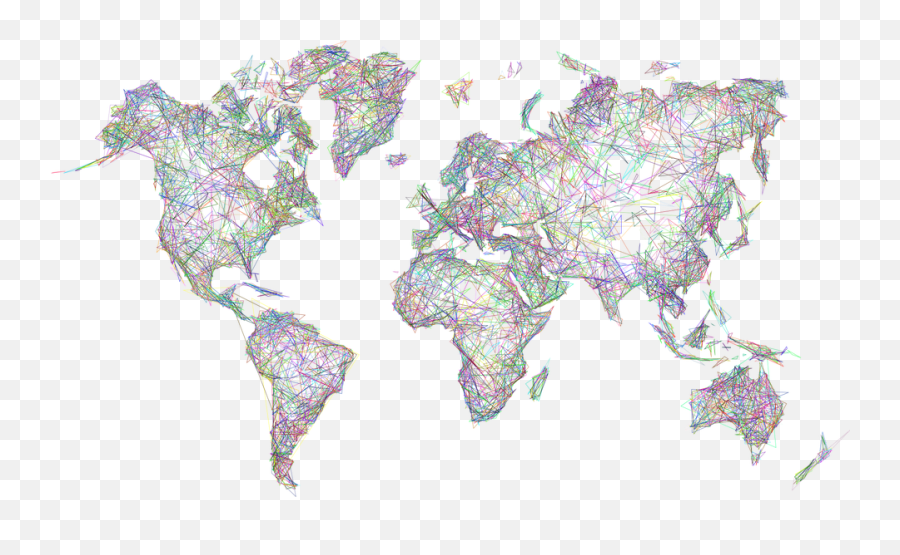 Abstract World Map Png Transparent - World Map Icon Vector,Global Map Png